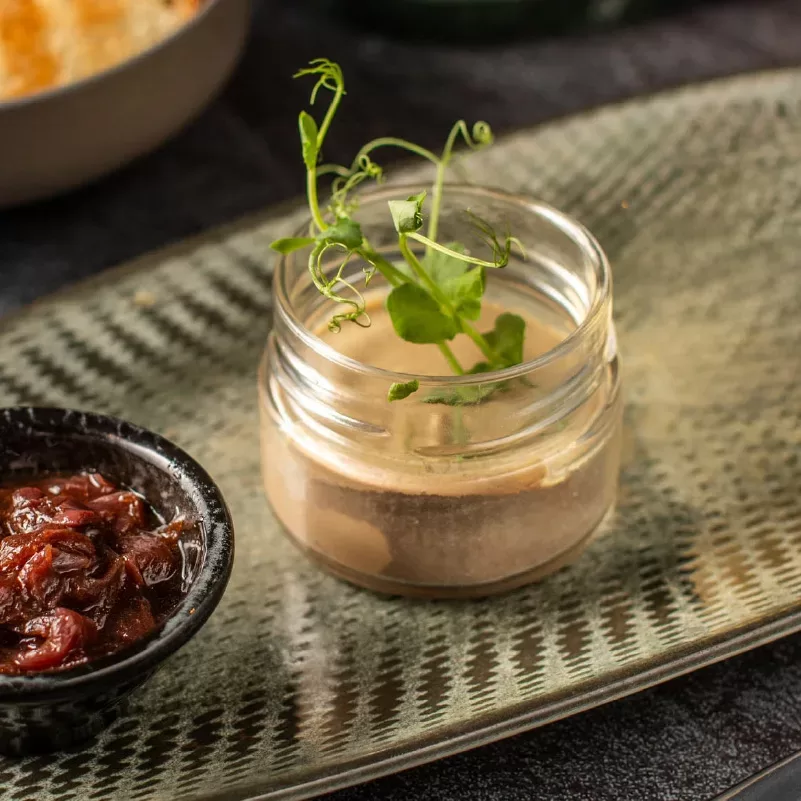 Chicken and goose liver pâté with truffles